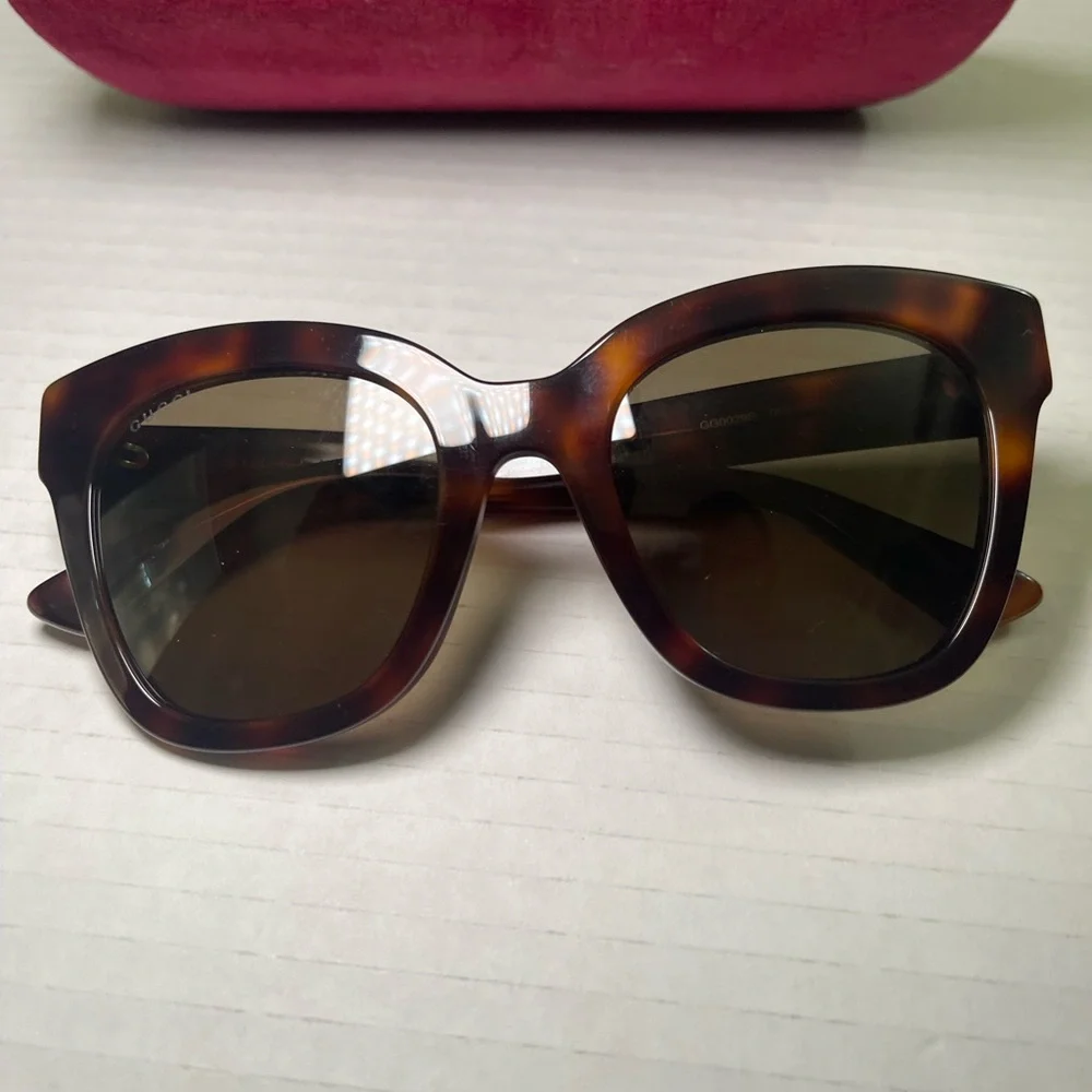 GUCCI SUNGLASSES GG 0029SA 002 HAVANA/BROWN - Picture 4 of 13